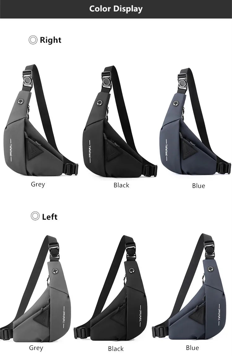 Small Sling Chest Bag for Men | Anti-Theft Mini Travel Shoulder Bag