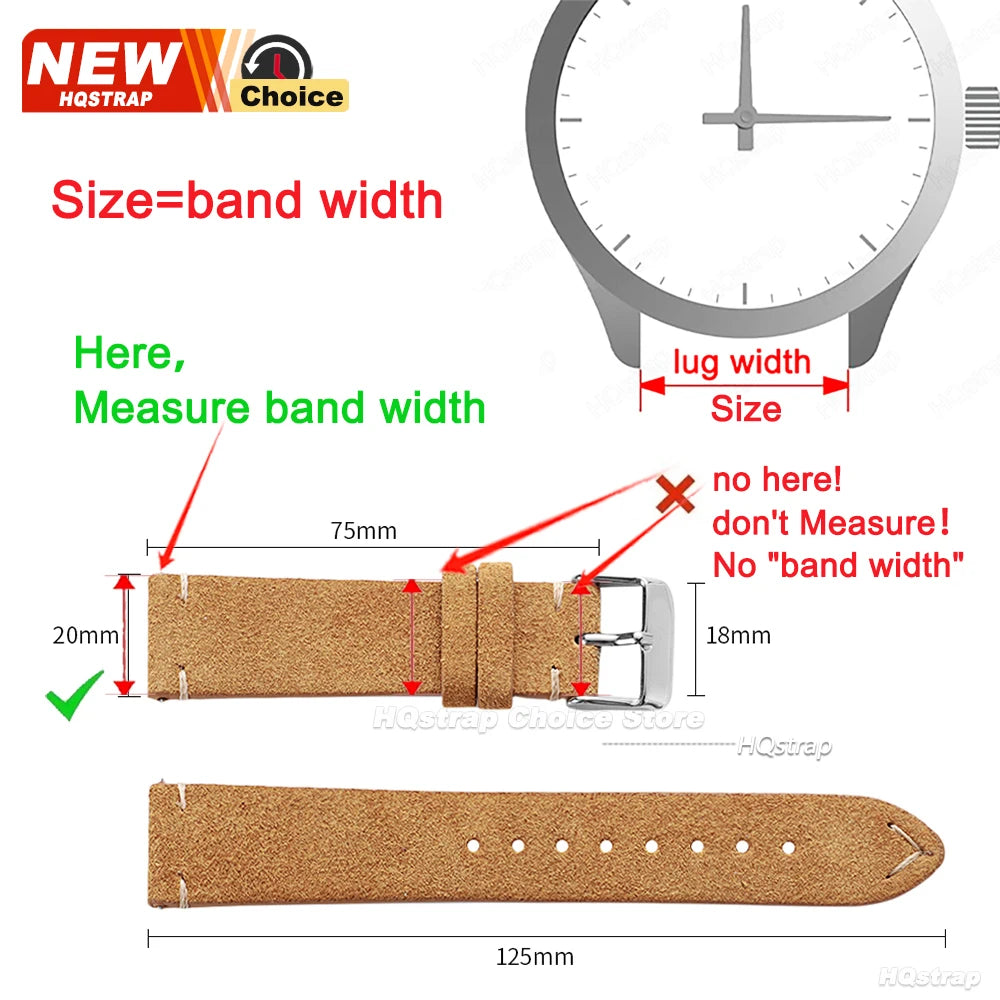 Soft Suede Watch Straps | Adjustable Quick Release Bands for Watches