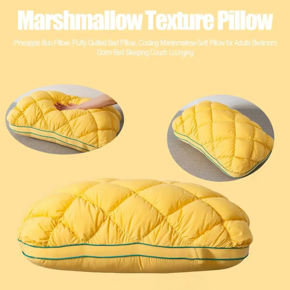Cotton Pineapple Bun Pillow | Soft Neck Support for Sleep