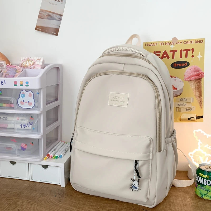 Stylish Waterproof College Backpack | Trendy Laptop School Bag