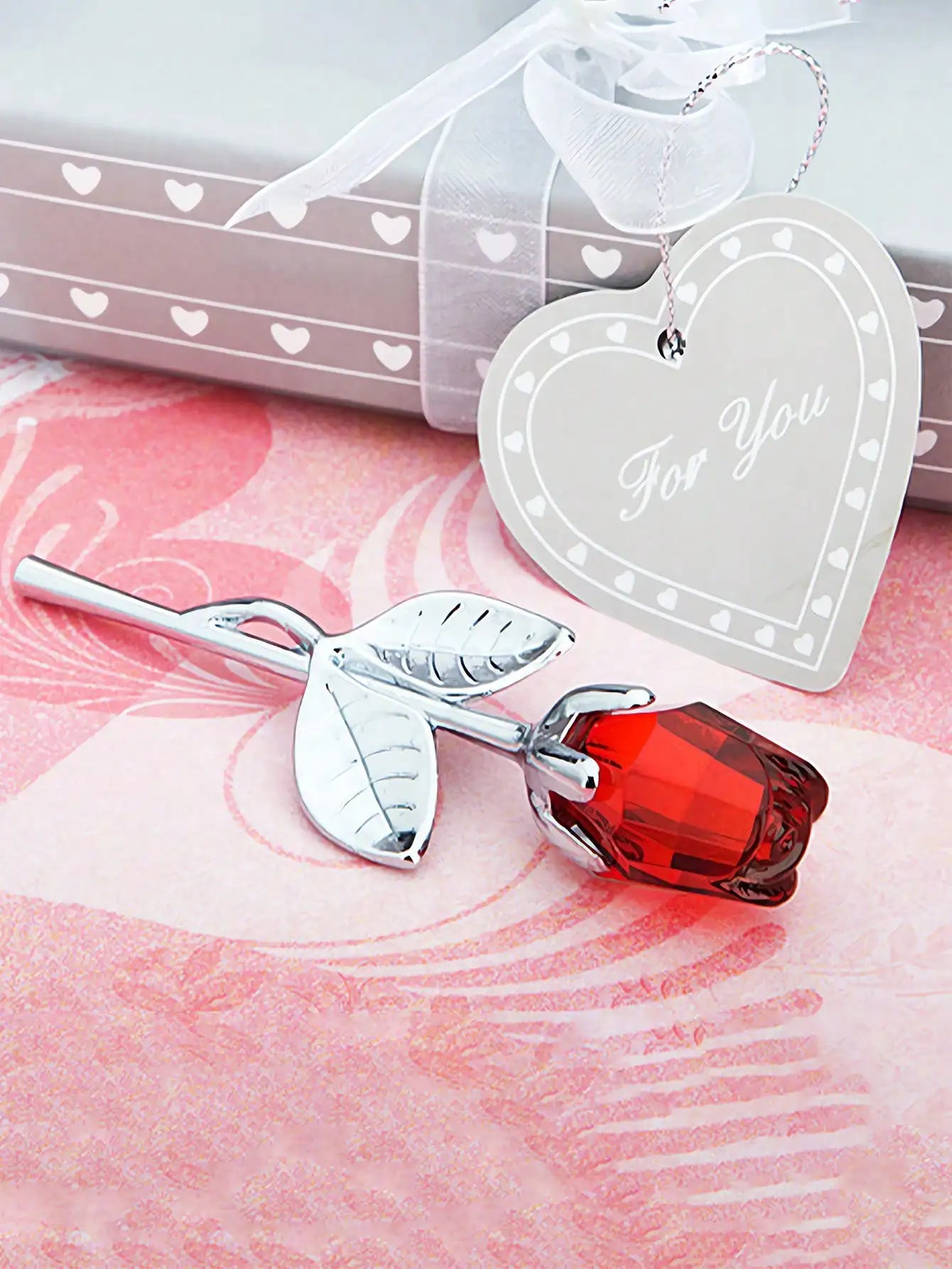 Artificial Glass Rose Crystal Flower | Elegant Party Gift