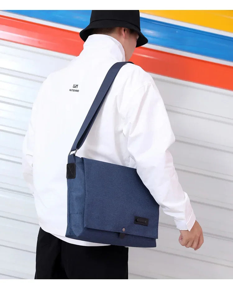 Bolso Bandolera de Lona para Hombre | Elegante Bolso de Mano para Negocios y Ocio