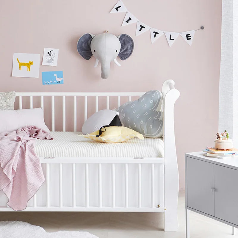 Adorable Elephant Head Wall Decoration | Charming Plush Toy