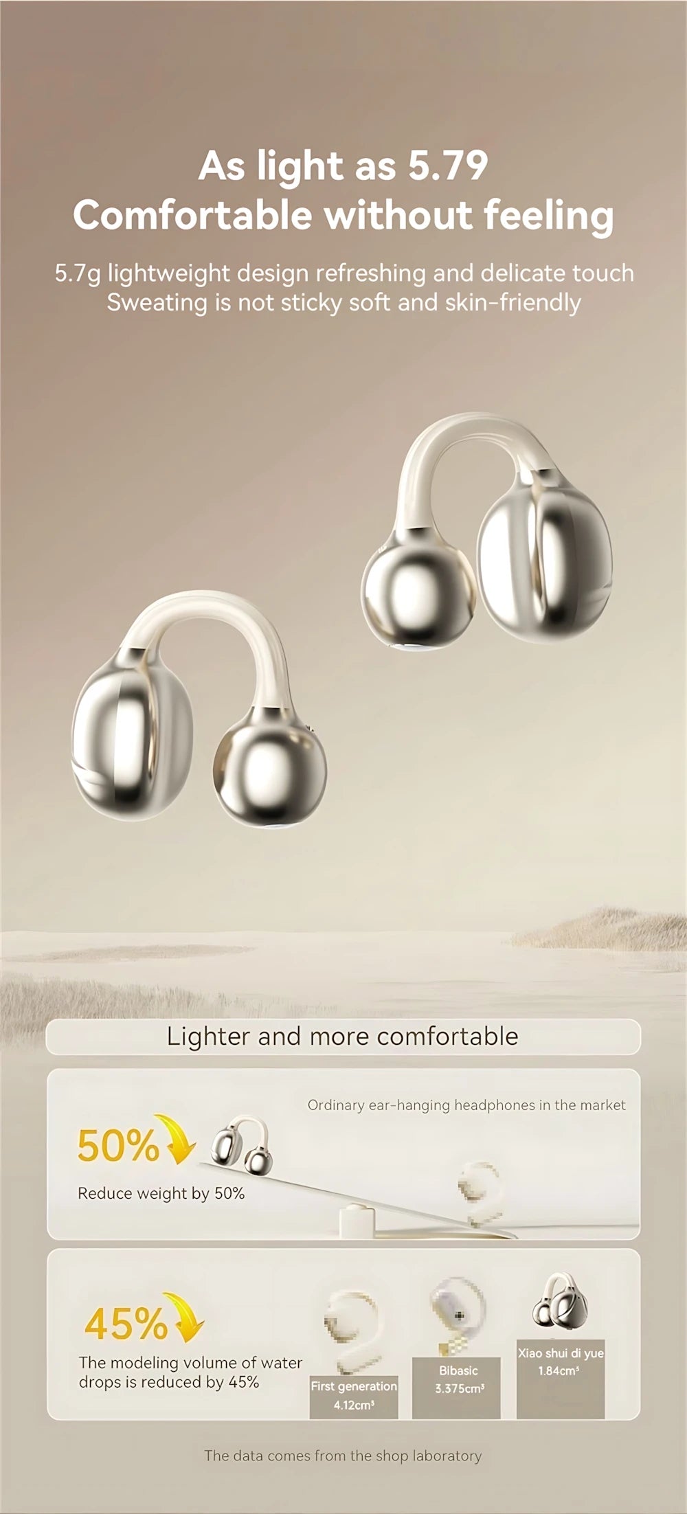 Bluetooth 5.3 Wireless Ear Clip Earphones | Noise Reduction Sports Earbuds