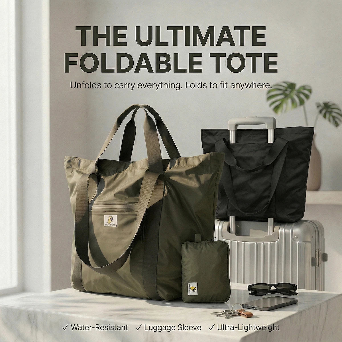Foldable Travel Bag | Multifunctional Tote for Fitness & Swim
