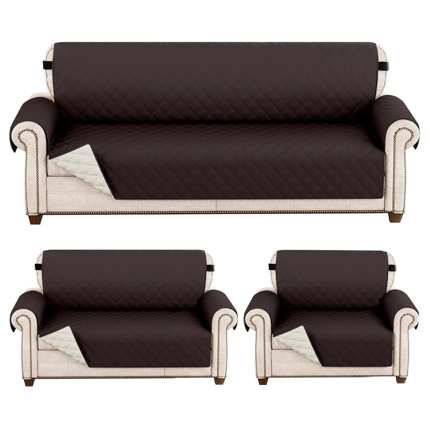 Waterproof Pet-Friendly Sofa Cover | Modern Diamond Pattern Slipcover
