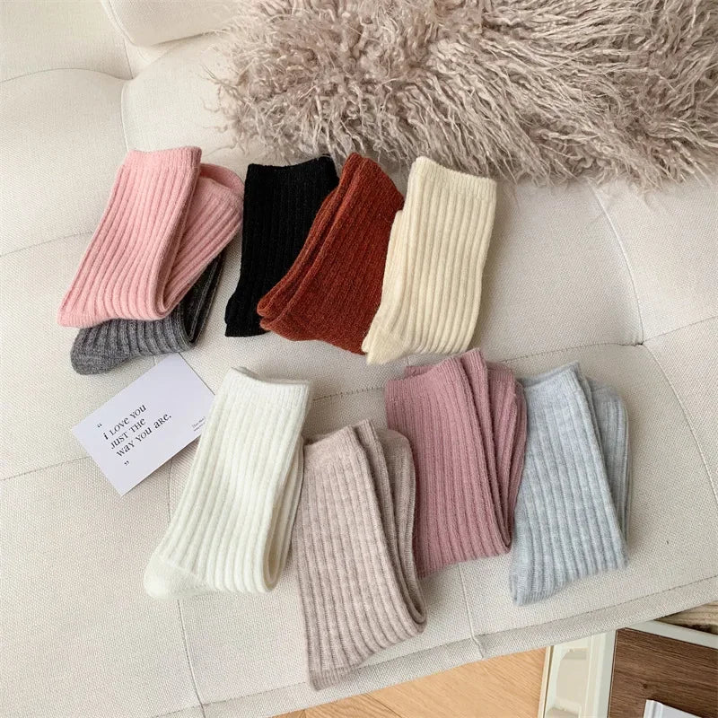 Cozy Thermal Crew Socks for Women | Luxurious Cashmere & Wool