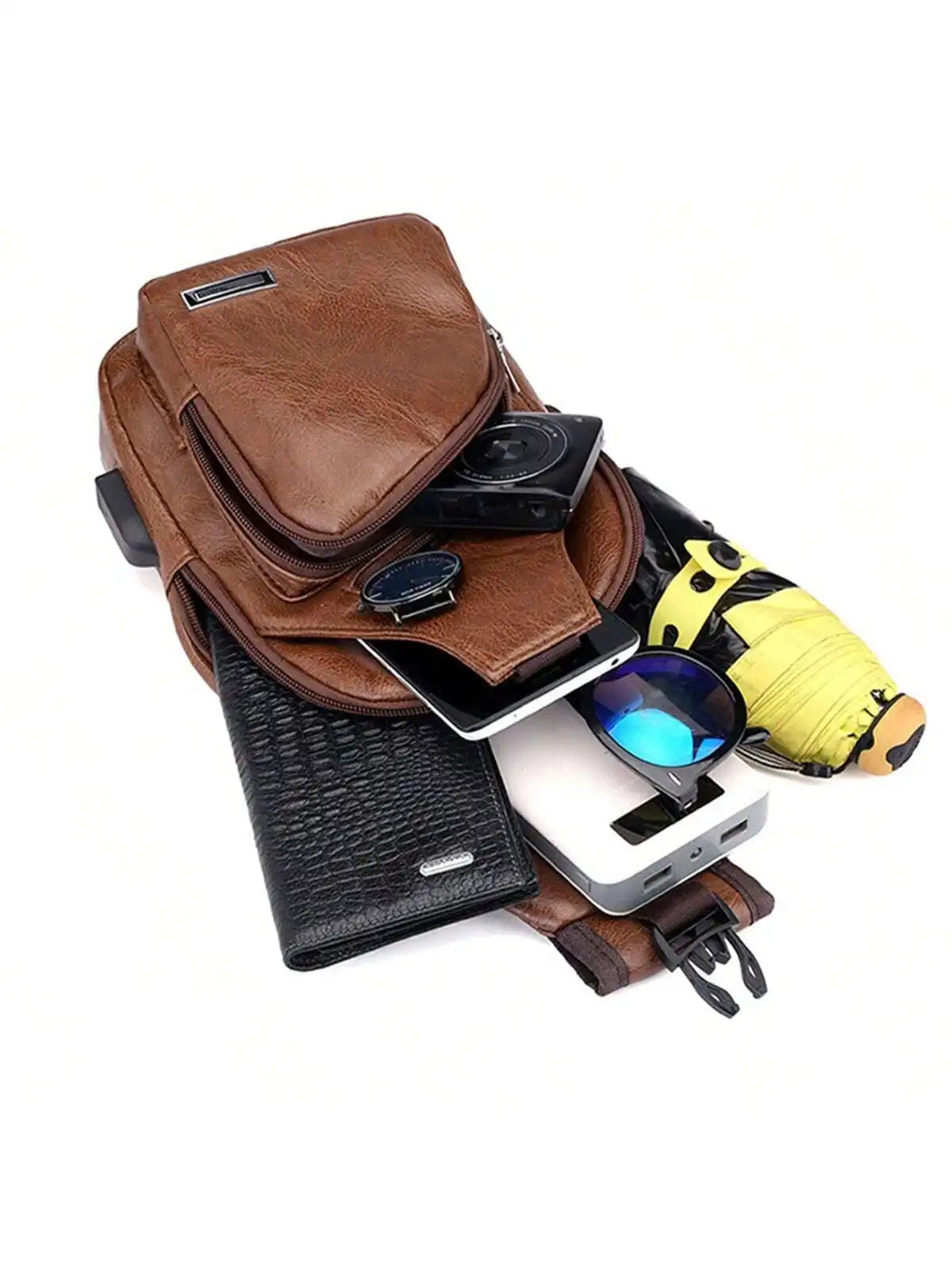 Large Capacity Casual Men's Shoulder Bag | Multifunctional Crossbody