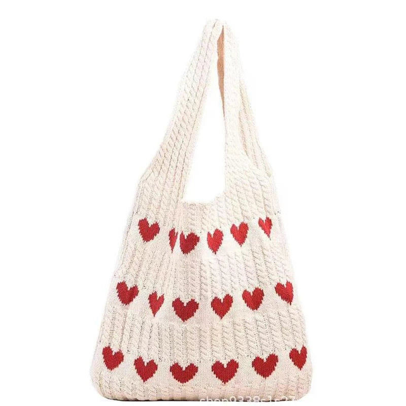 Exquisite Woolen Handheld Shoulder Bag | Stylish Casual Tote
