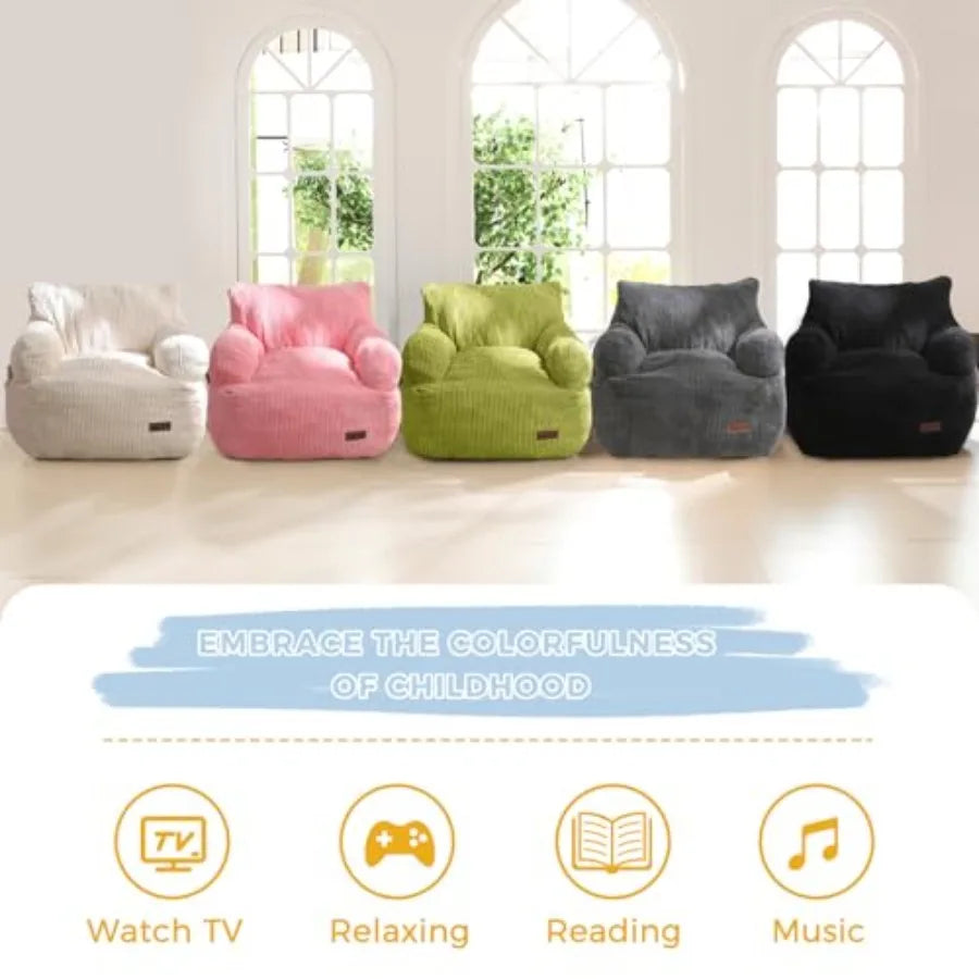 Soft Toddler Bean Bag Chair | Comfortable Kids Floor Sofa