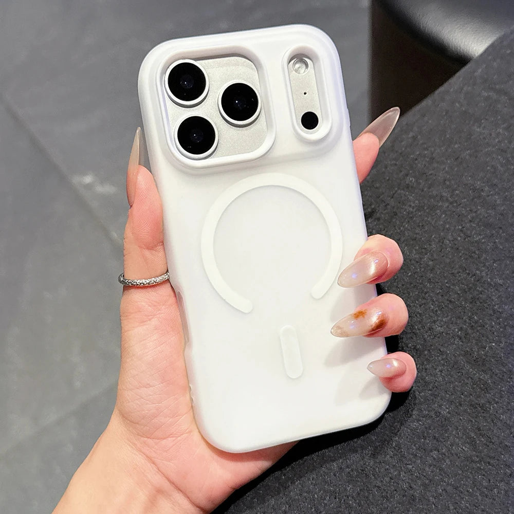 Magnetic Candy Color Wireless Charging Case for iPhone