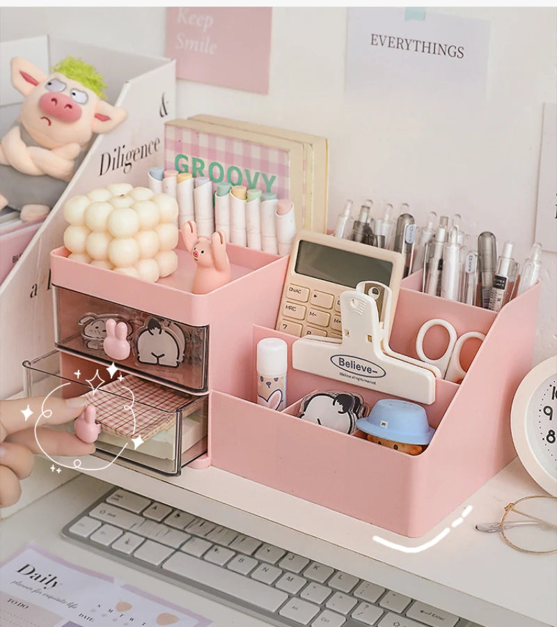 Clear Desktop Cosmetics Storage Box | Stylish Organizer & Rack