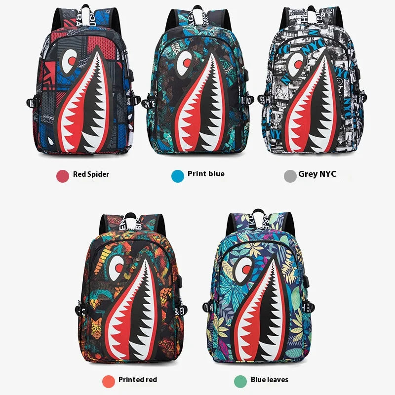 Stylish Shark Pack Backpack for Kids | Durable School Travel Bag