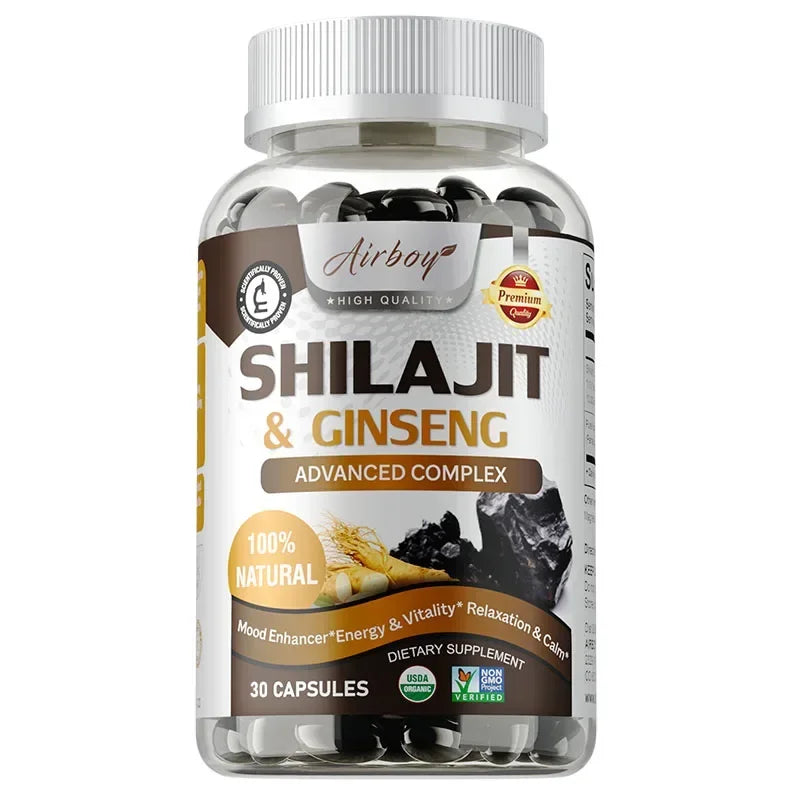 Energy & Vitality Support - Shilajit & Ginseng Supplements