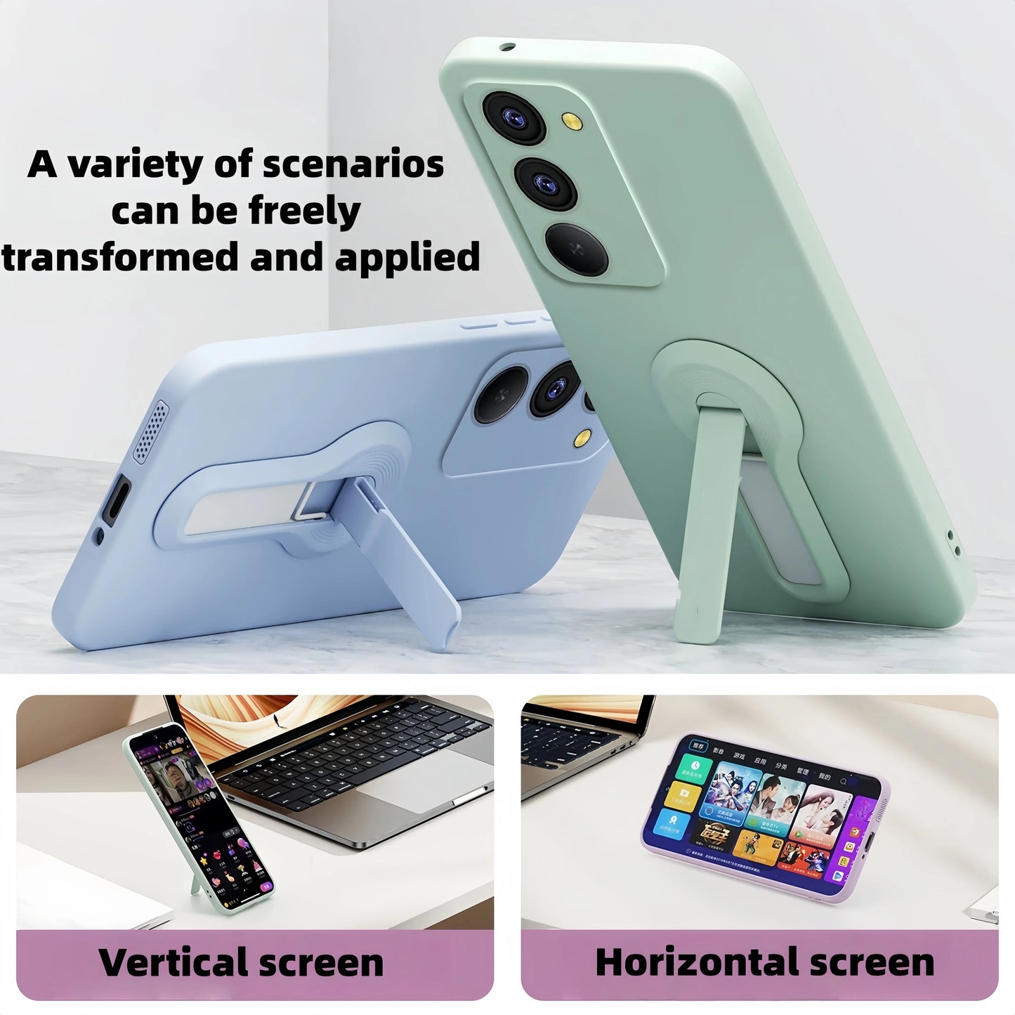 Slim Shockproof Phone Case with Stand for Redmi 15 | Free Shipping