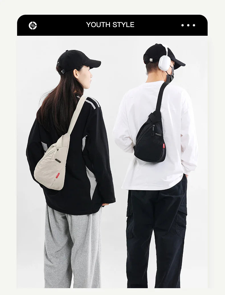 Versatile Nylon Zipper Waist Pack | Stylish Chest Bag for All