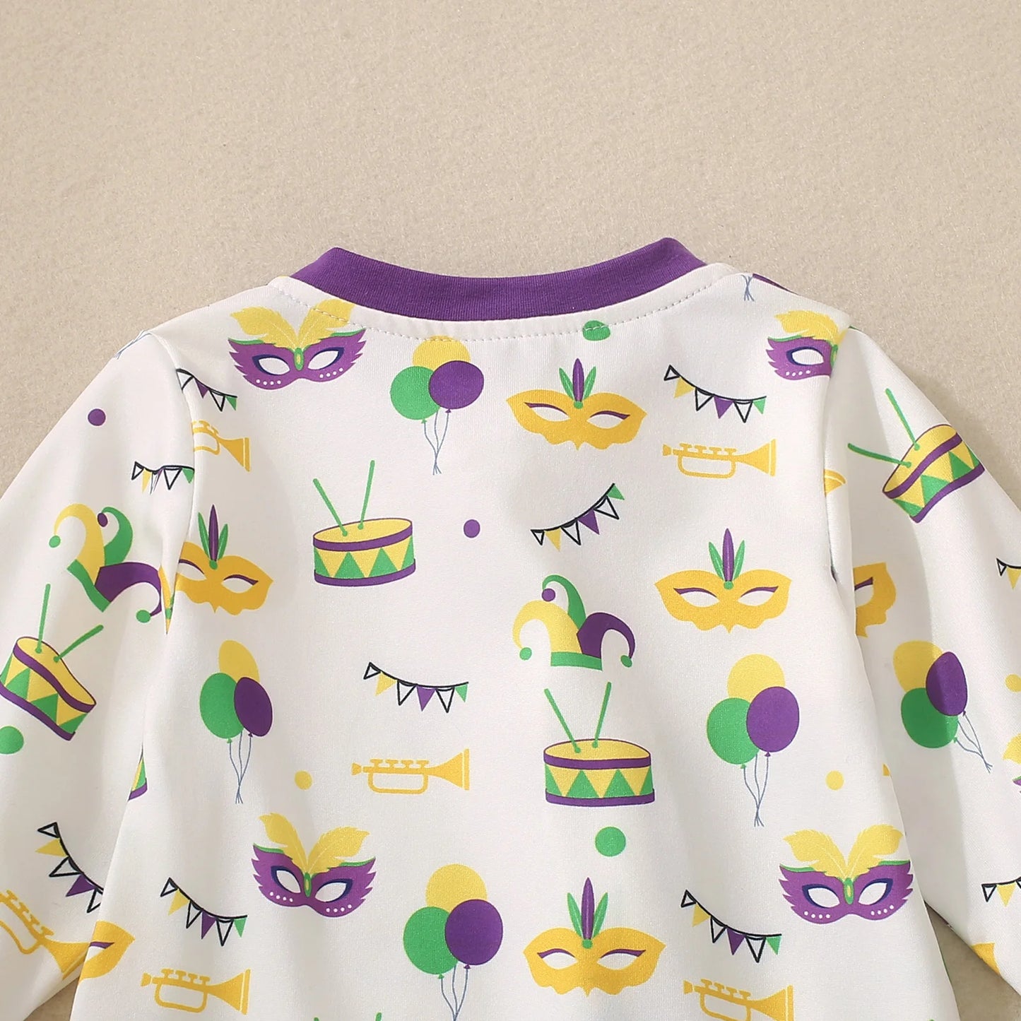 Unisex Baby Long Sleeve Balloon Print Romper | Adorable Infant Outfit