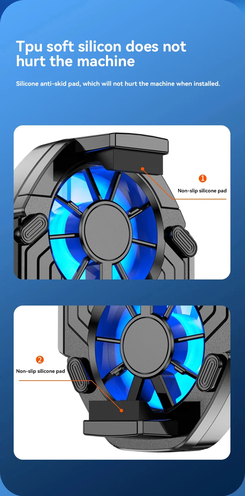 Dual Fan Mobile Phone Cooler | Rechargeable Strong Cooling Clip