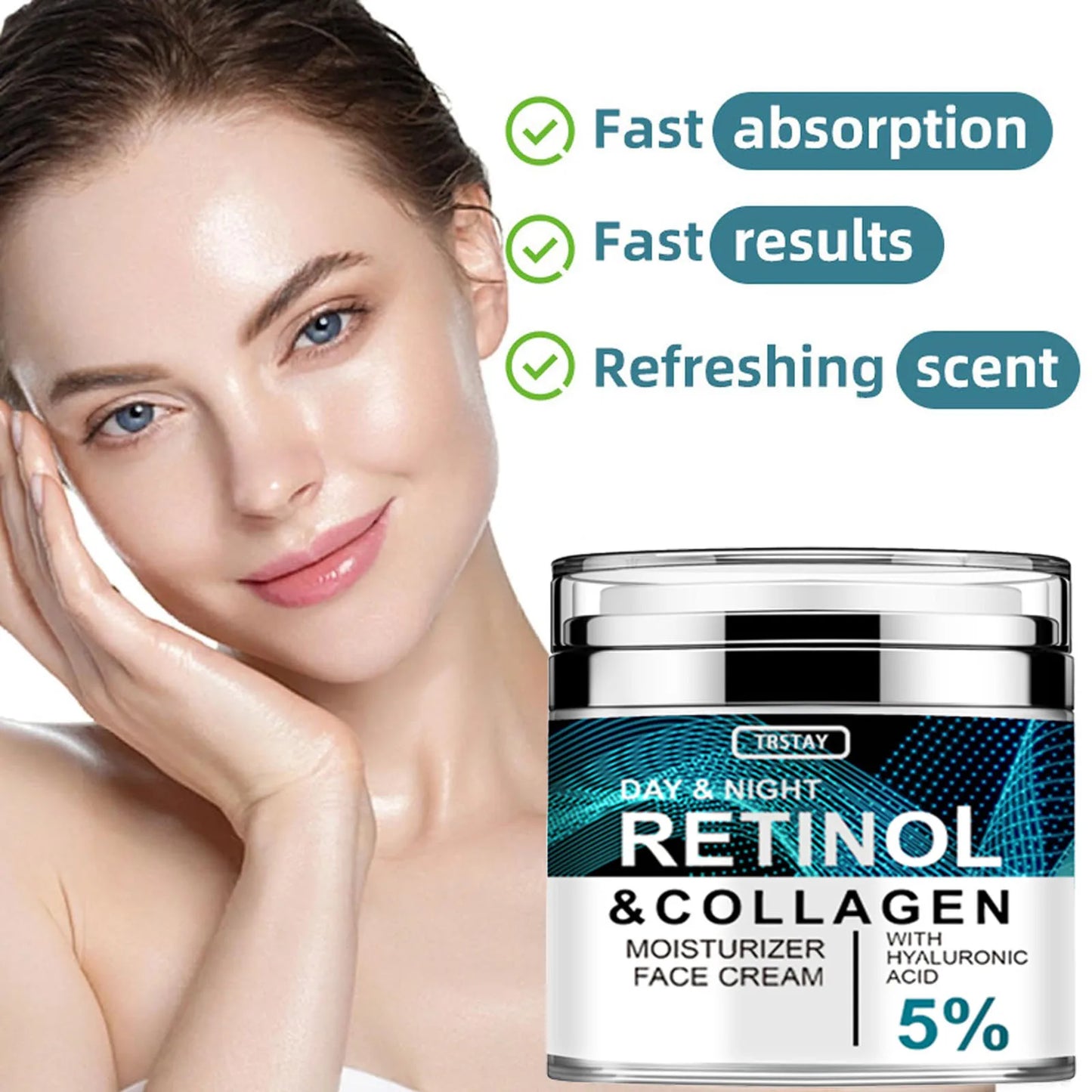 Collagen Retinol Hyaluronic Acid Cream | Anti-Aging Skin Care