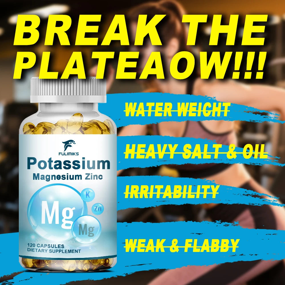 Magnesium Potassium Zinc Supplement Capsules for Optimal Health