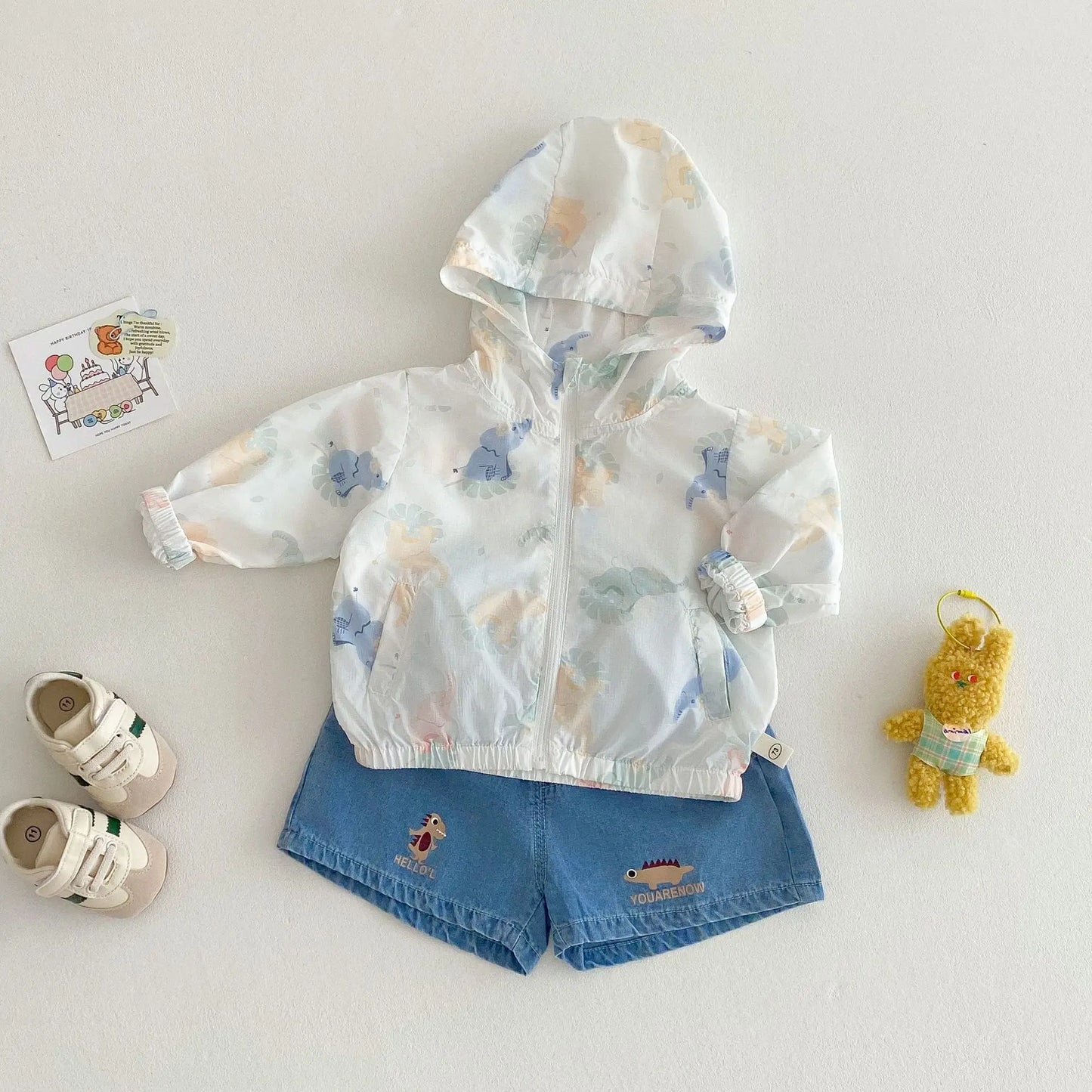 Girls Hooded Cartoon Jacket | Stylish Summer Outfit for Kids