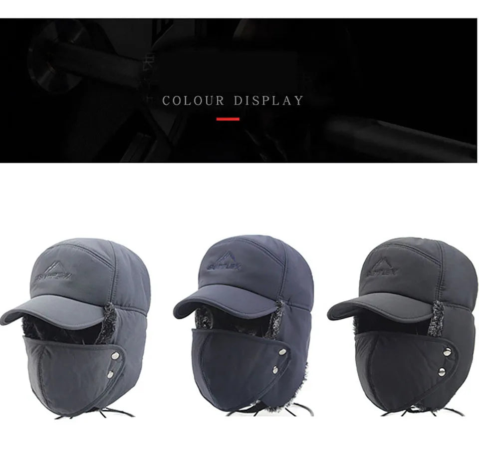 Unisex Thickened Velvet Winter Hat | Warm and Windproof Bomber Cap