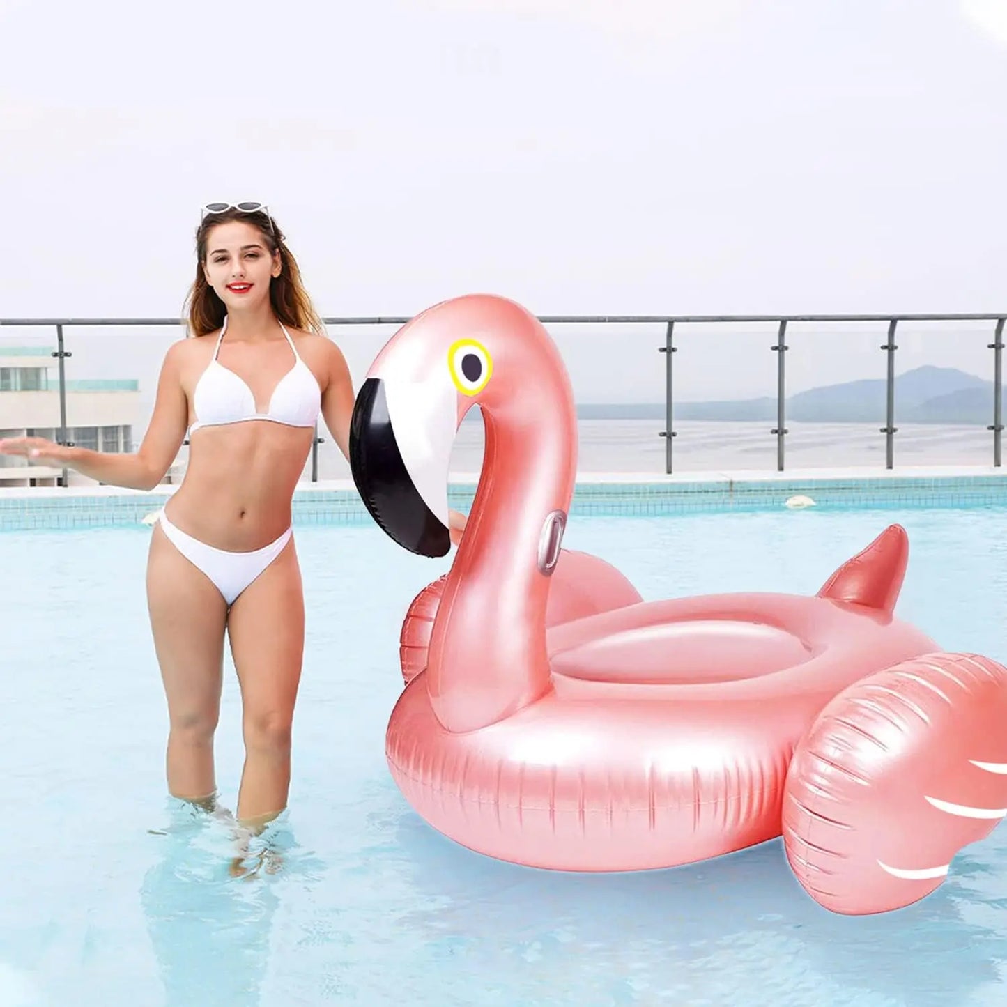 Giant Inflatable Flamingo Pool Float | Summer Fun Raft