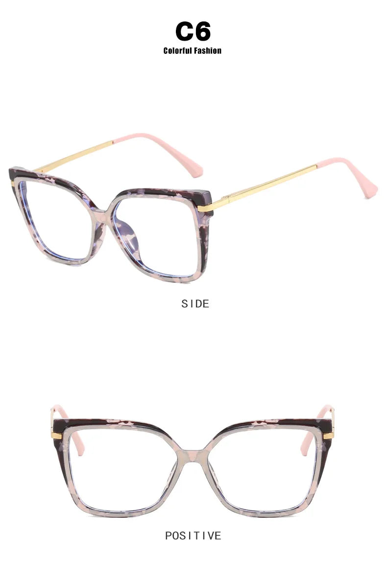 Stylish Retro Square Glasses Frame | Anti-Blue Light Protection