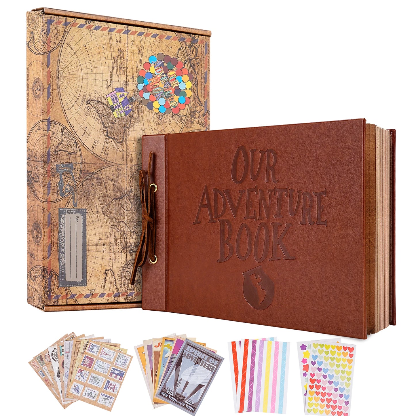 DIY Handmade Photo Album | 80 Pages Adventure Scrapbook Gift