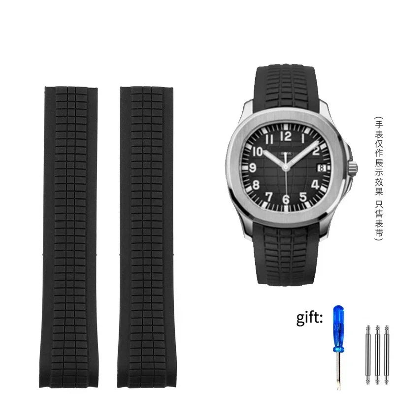 High Quality Soft Rubber Watch Band | 21mm Silicone Replacement Strap