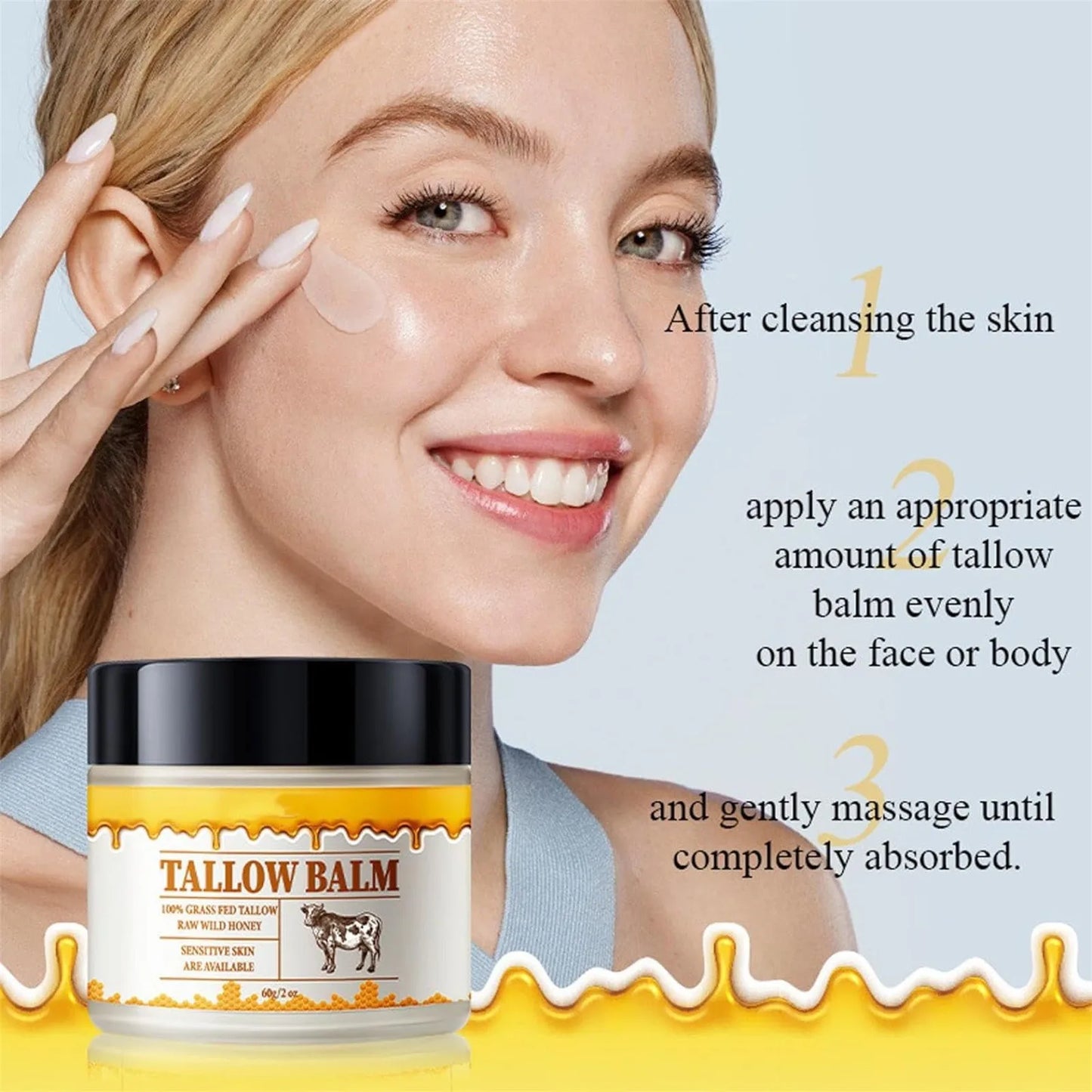 60g Beef Tallow Balm | Nourishing Skin Care Paste for All Skin Types