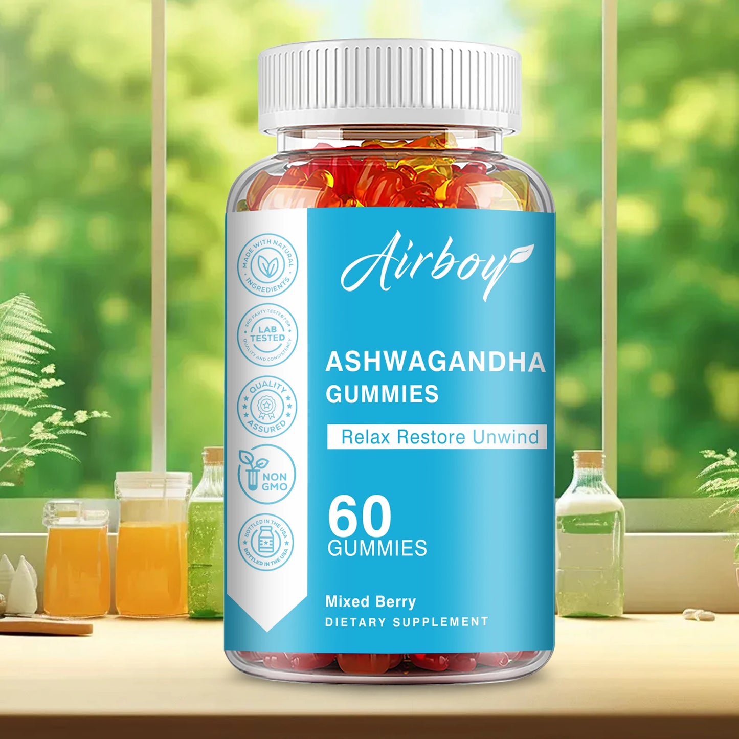 Ashwagandha Gummies for Energy & Stress Relief | Non-GMO