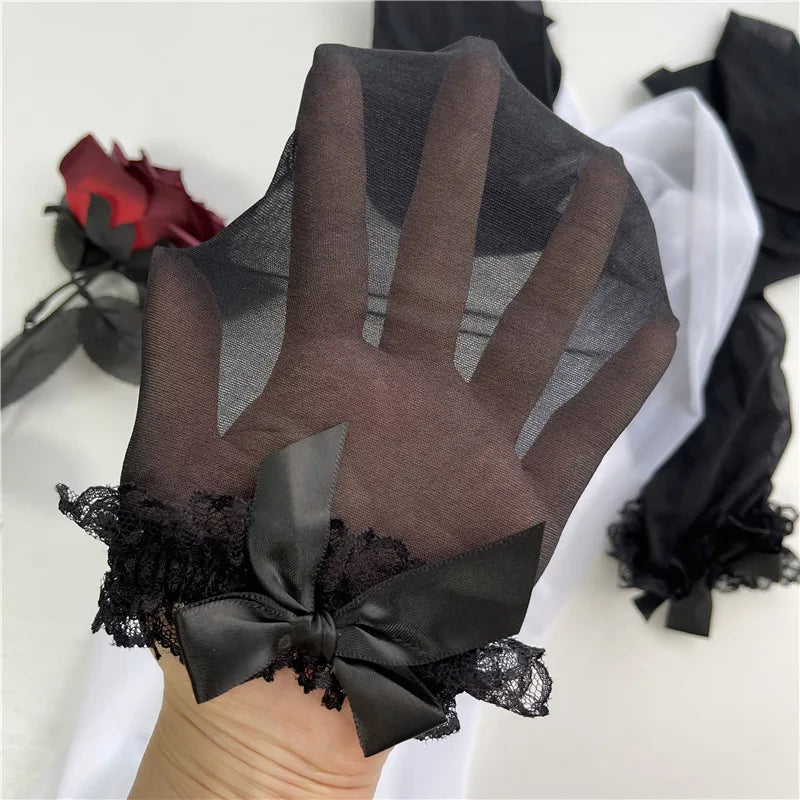 Women's Sexy Lace High Thigh Bow Stockings | Stylish Over-The-Knee