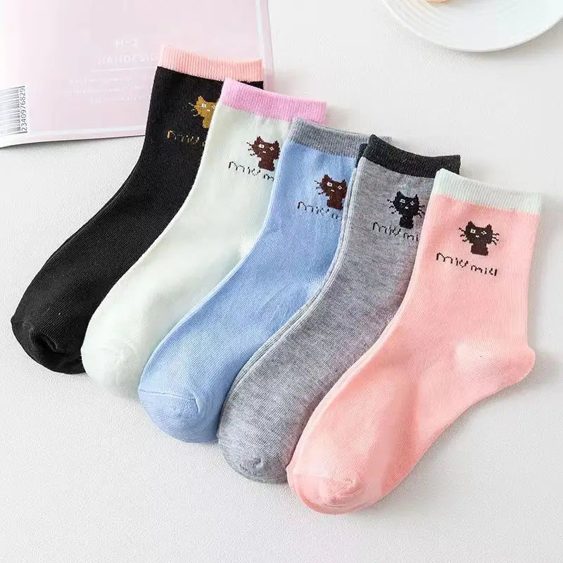 Cute Women Fruit Print Socks Set | Kawaii Casual Accessories