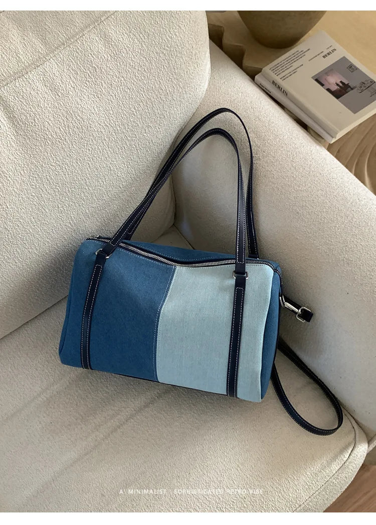 Bolso cruzado de mezclilla para mujer | Bolso de mano versátil y elegante