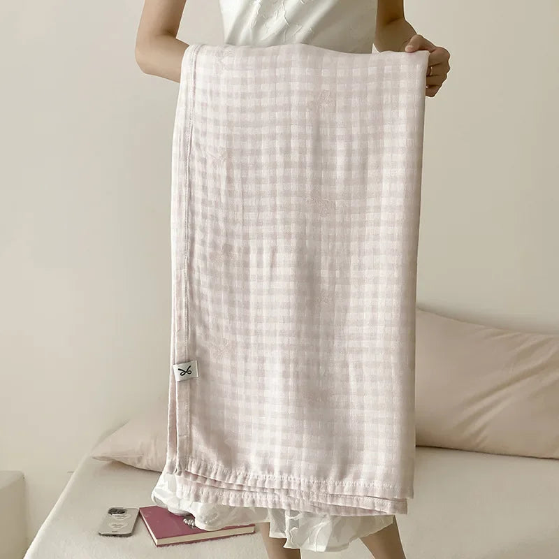 Summer Cool Cotton Blanket | Silky Smooth Air-Conditioning Blanket