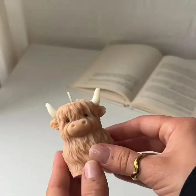 Highland Cow Shaped Candle Mold | DIY Silicone Craft Mould