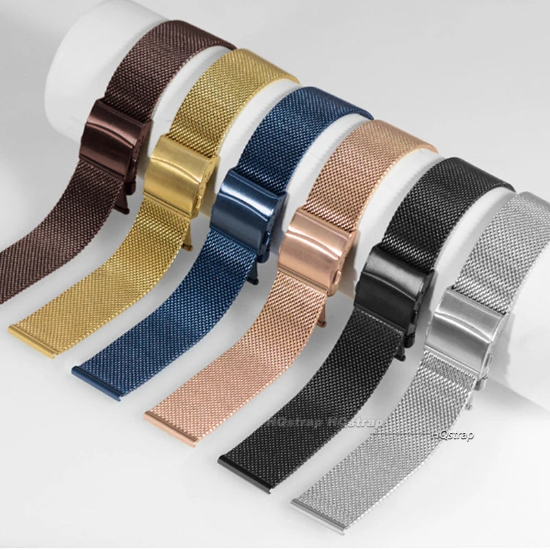 Universal Stainless Steel Milanese Watchband | Adjustable Metal Strap