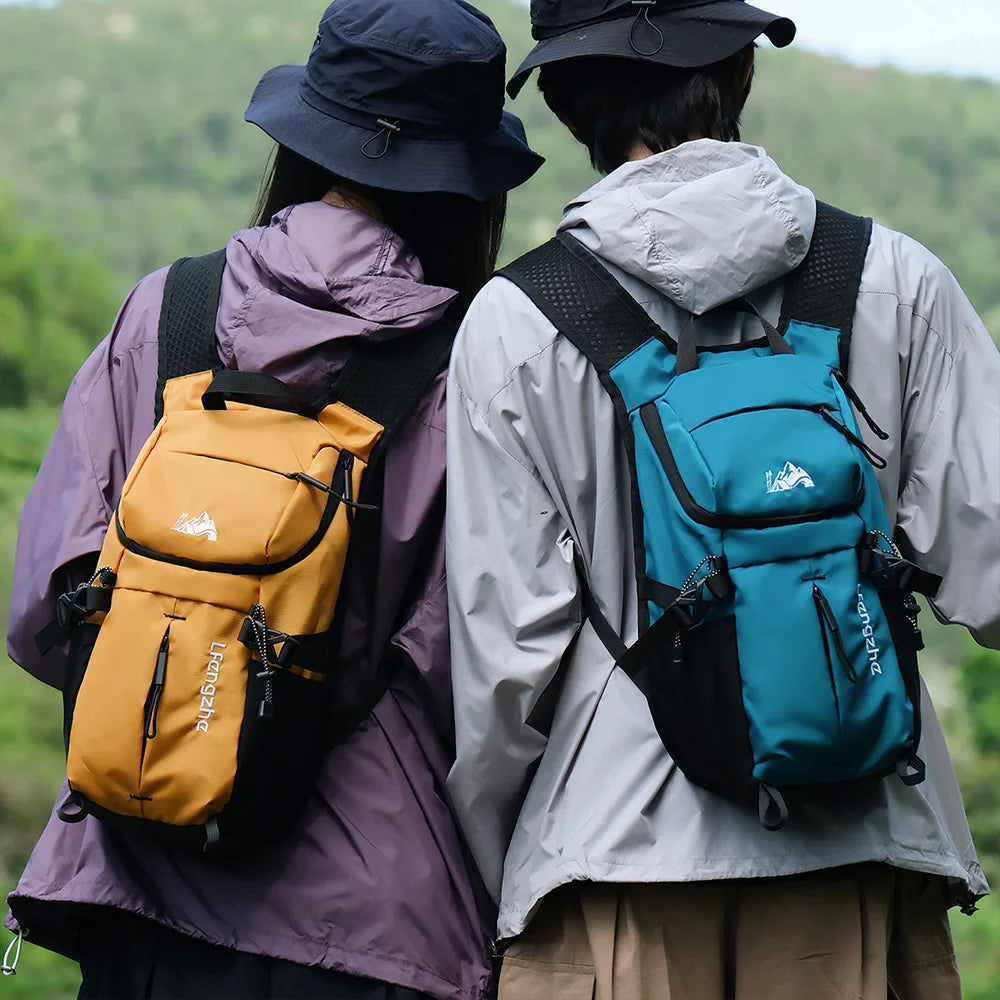Outdoor Mini Backpack Mountain Pattern Lightweight Adjustable Strap Daypack for Hiking Travel Camping Daily Outdoor Trip