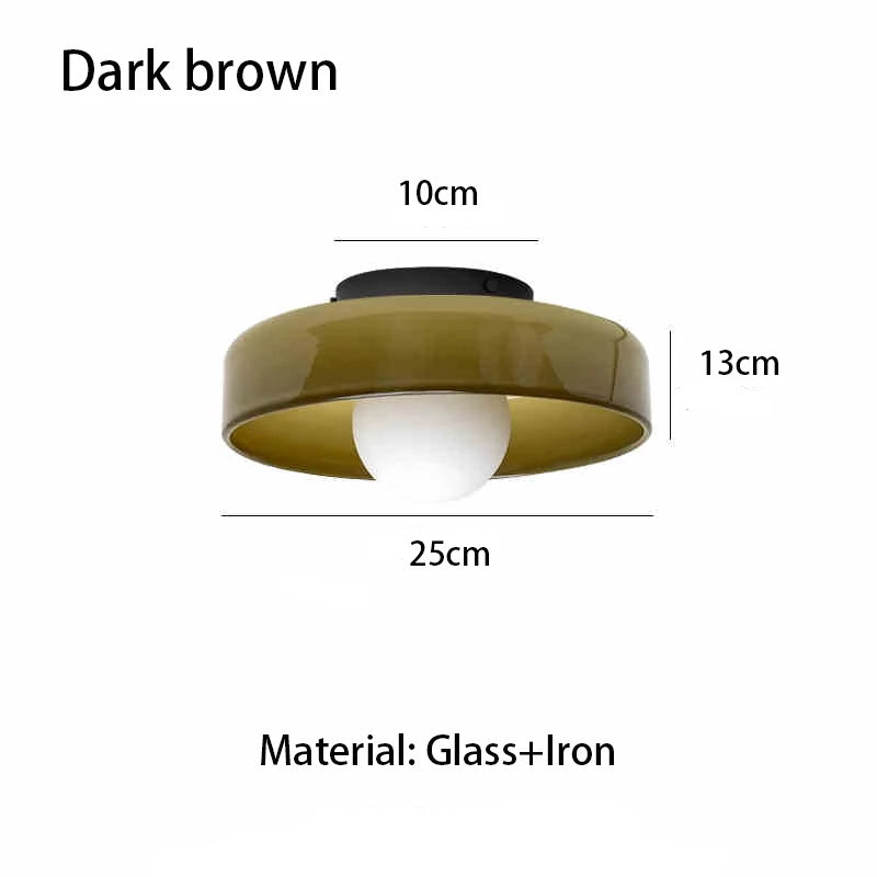 Multi-Colored Glass Ceiling Light | Modern Vintage Lighting Fixture