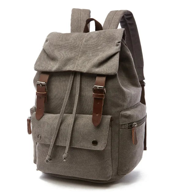 Vintage Canvas Laptop Backpack for School & Travel | Anti-Theft Design
