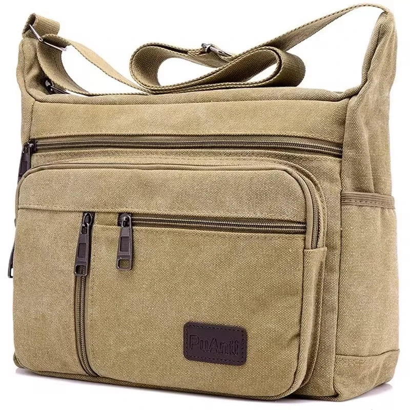 Stylish Men’s Canvas Shoulder Bag | Quality Casual Tote & Messenger