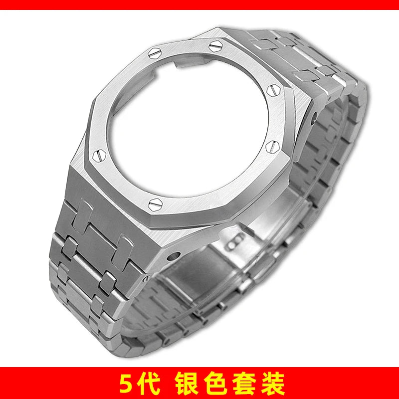 Stainless Steel Watch Case & Strap Replacement Kit | Modern Look