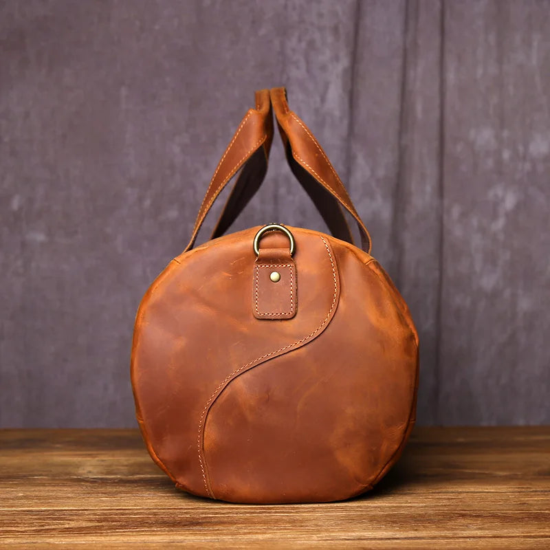 Retro Men's Crossbody Travel Bag | Genuine Leather Handbag