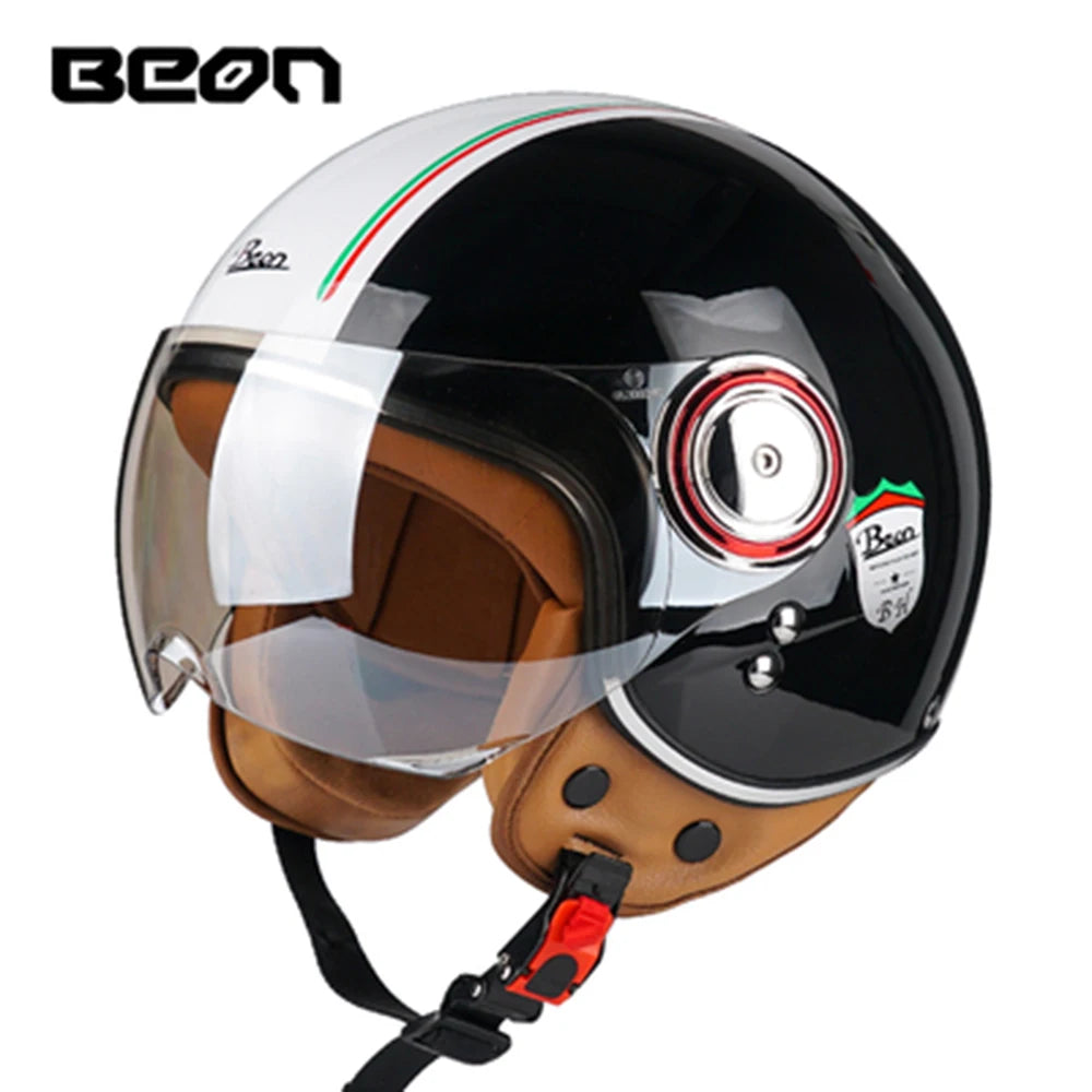 Vintage Open Face Motorcycle Helmet | Retro Style Protection Gear