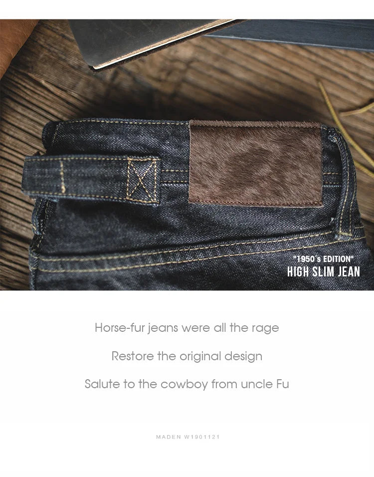 Men's Straight Fit Selvedge Raw Denim Jeans | Timeless Comfort