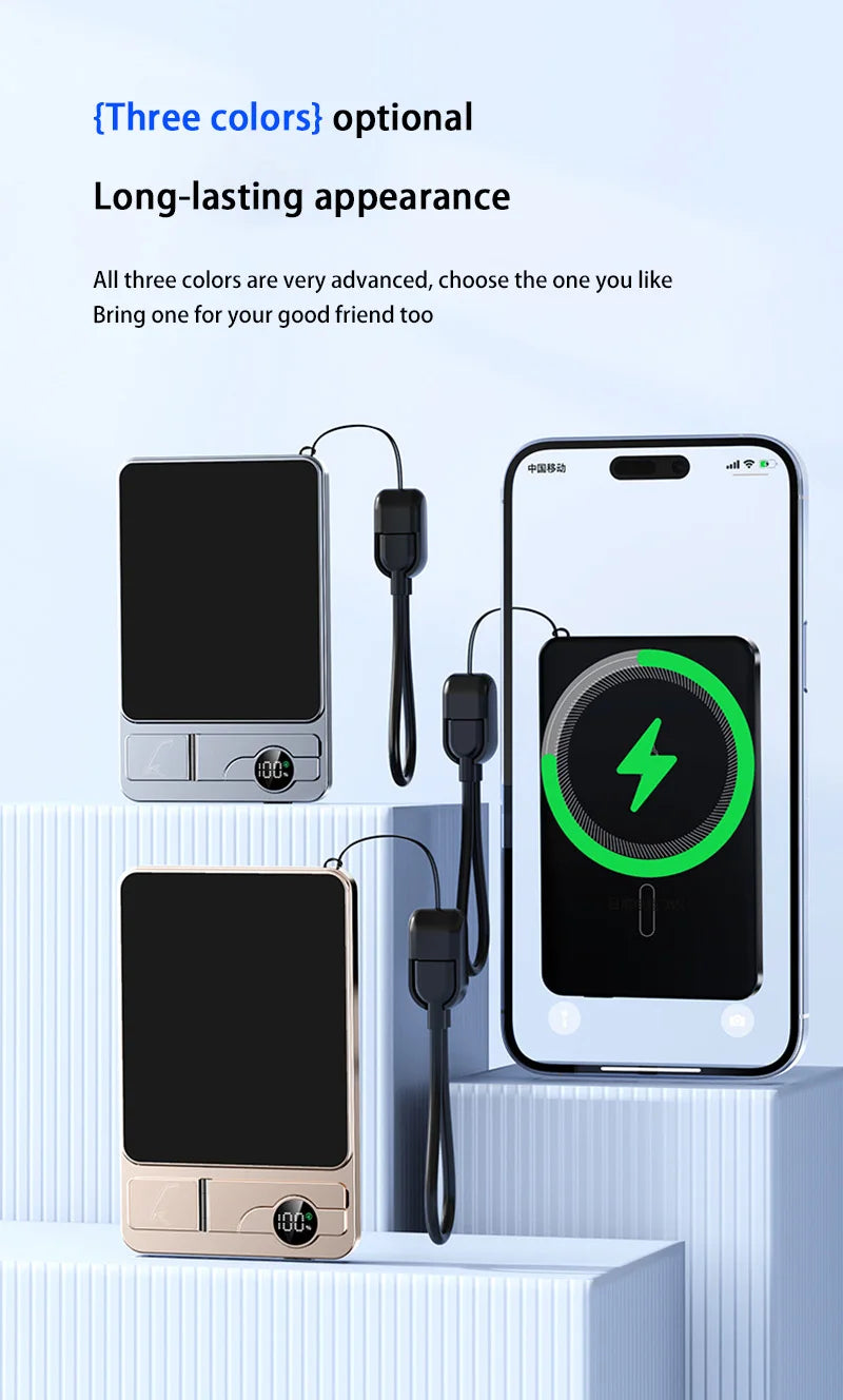 Ultra Slim Magnetic Wireless Power Bank | Fast Charging Portable Battery
