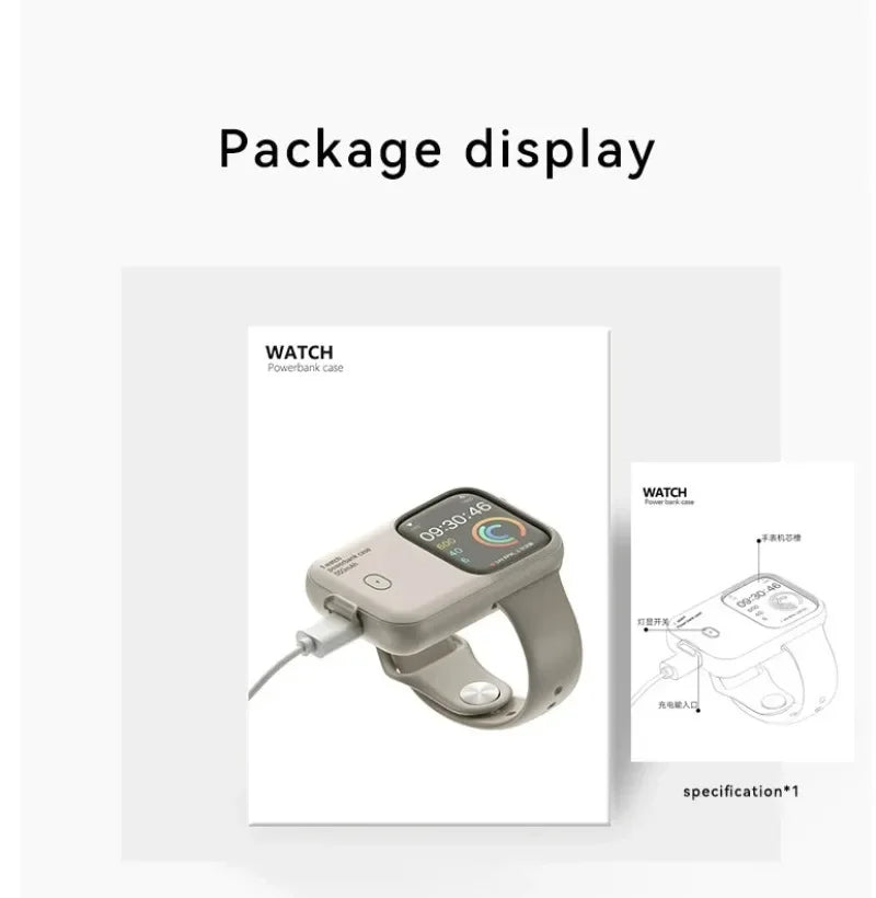 Portable Smart Watch Wireless Charger | 1200mAh Power Bank