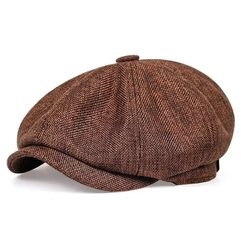 ★▲Mens Beret Casual Newsboy Hat Spring Autumn Lightweight Vintage Flat Cap Soft Cotton Outdoor Style Unisex