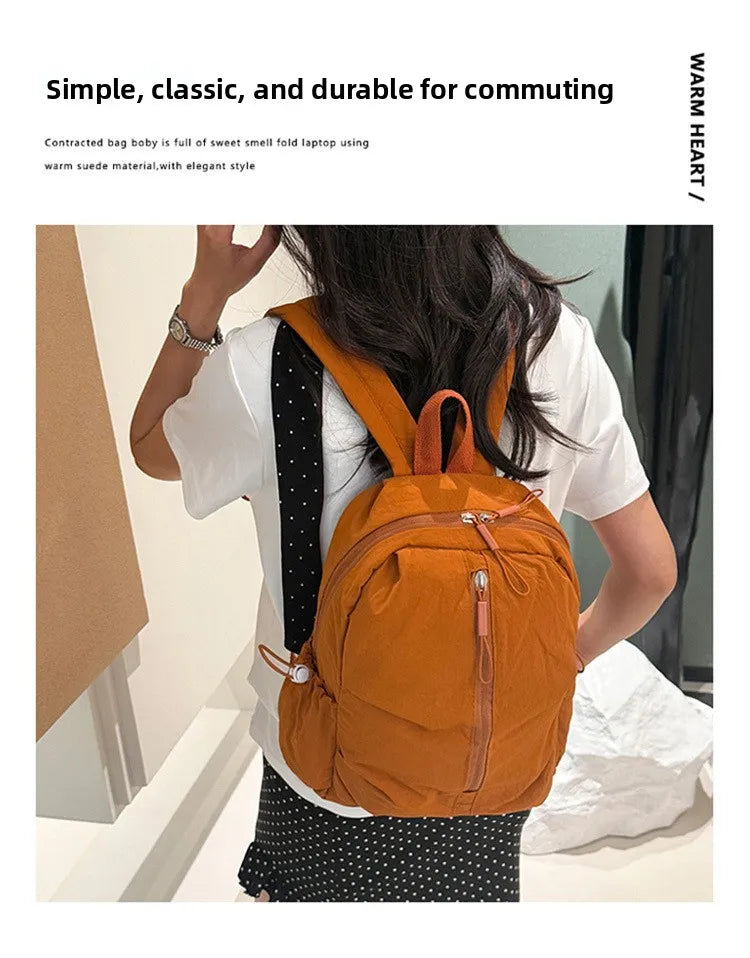 Lightweight Macaron Color Oxford Backpack for Women | Casual Chic bag
